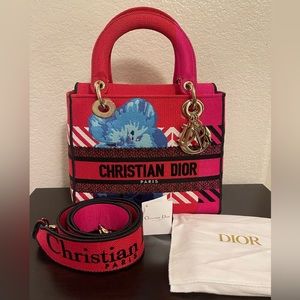 Christian Dior Flower Lady-D Medium Floral Pink Blue Red